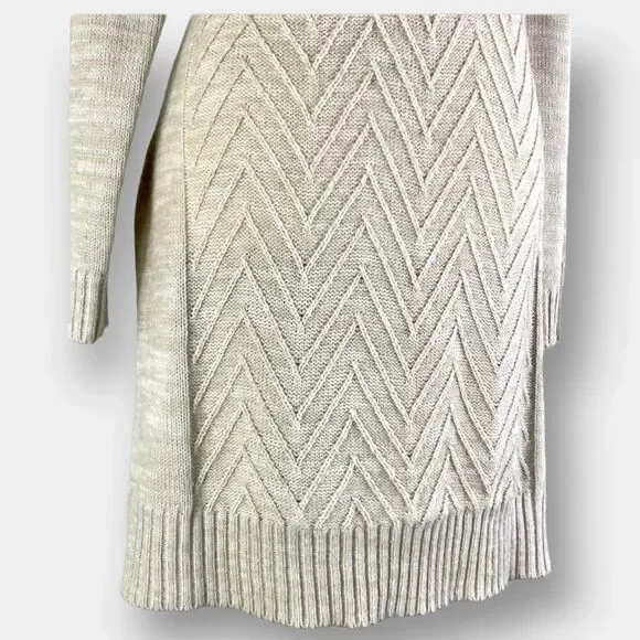 Jun & Ivy Sweater Dress Size Medium Chevron Long Sleeve - Picture 2 of 5